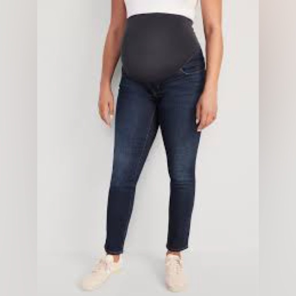 Old Nacy Maternity Full Panel Pop Icon Skinny Jeans 8 Long | Fern (color)